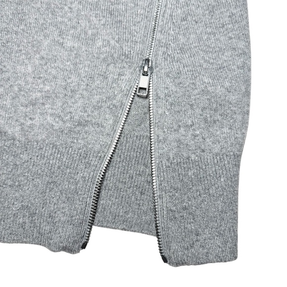 Alexander Wang Asymmetrical Zip Detail Sweater Dress in Heather Grey - Picture 6 of 8